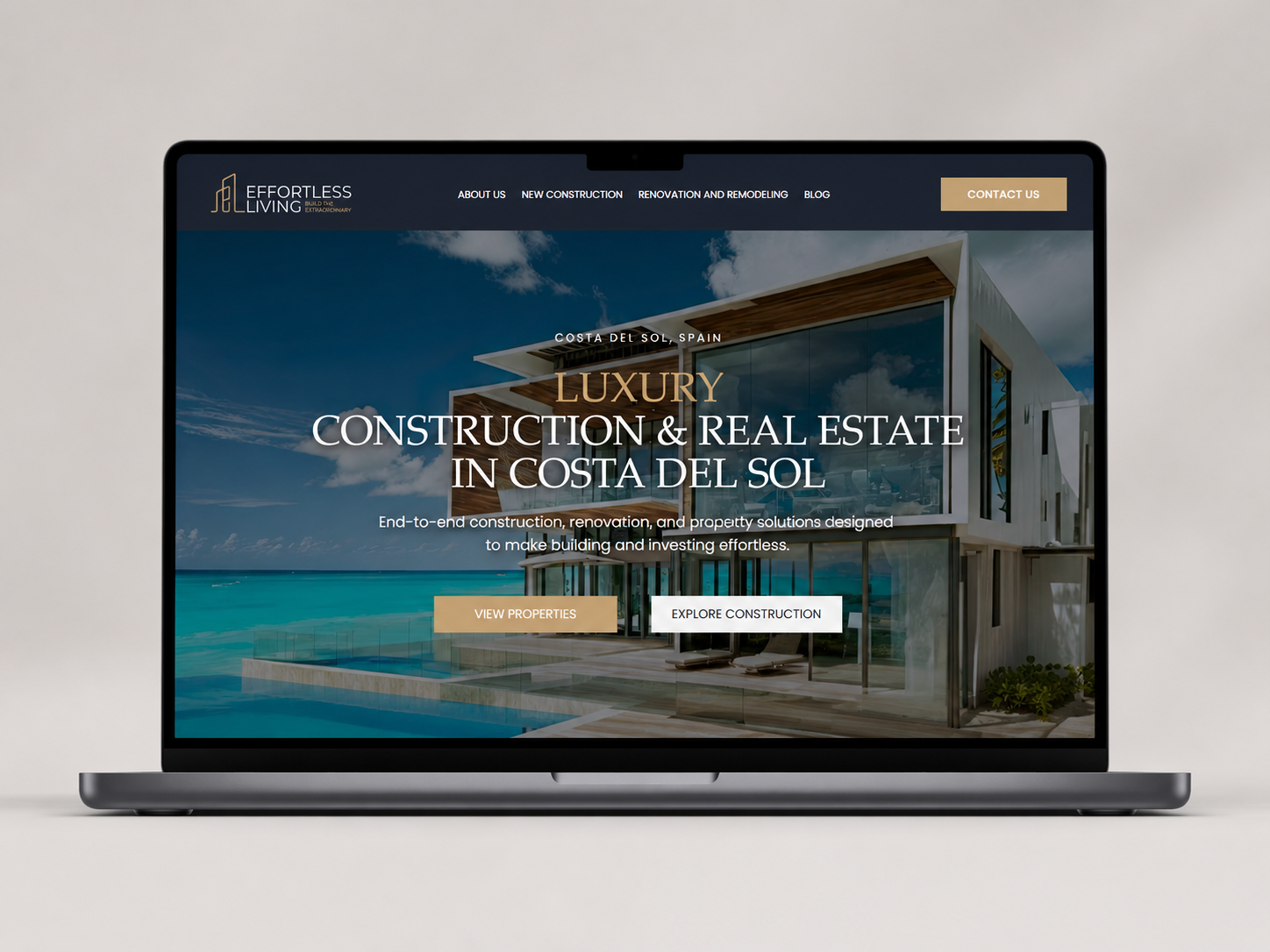 Effortless Living responsive website redesign