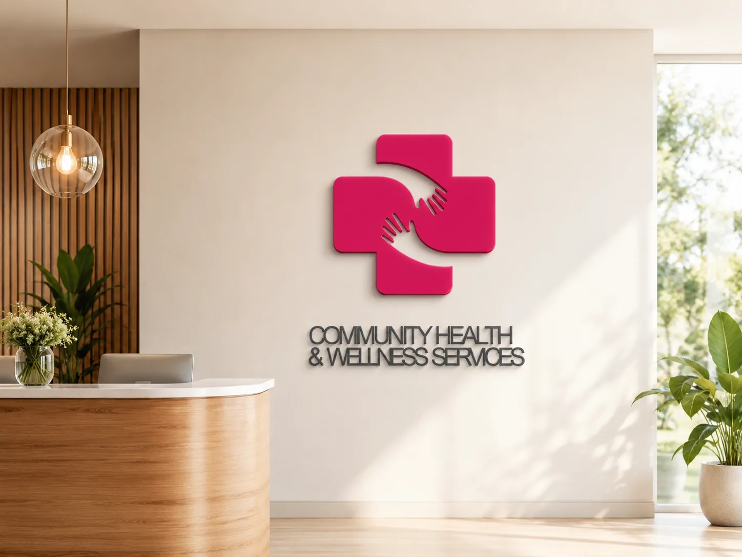 Community Health and Wellness logo mockup