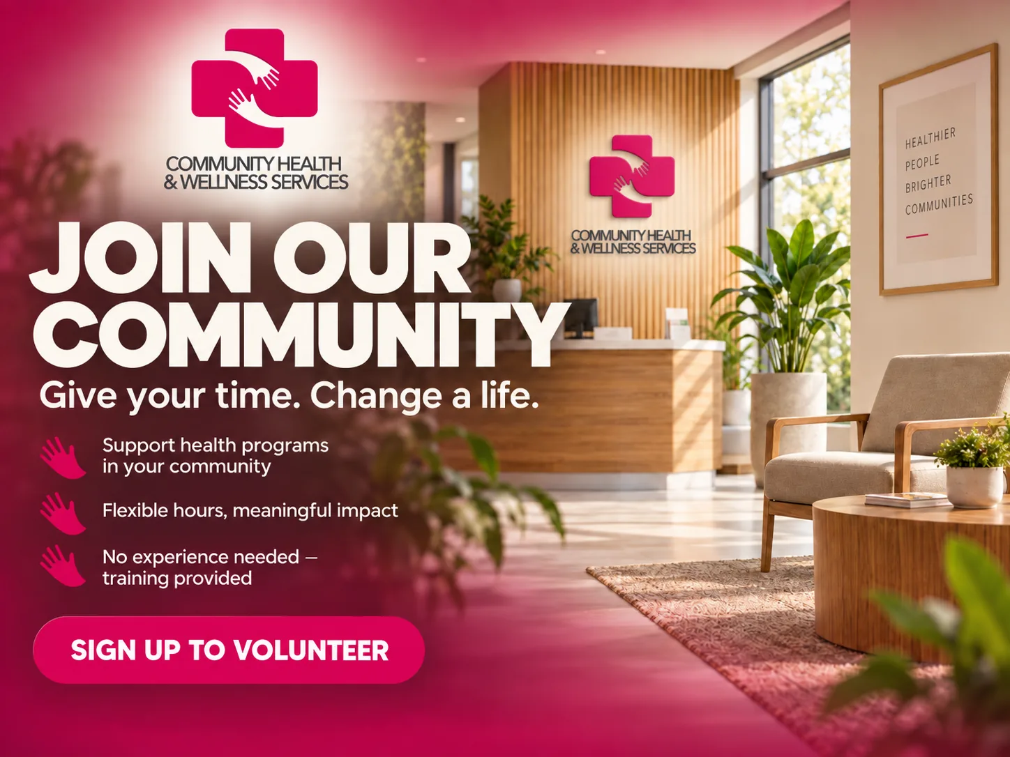 Community Health and Wellness flyer mockup
