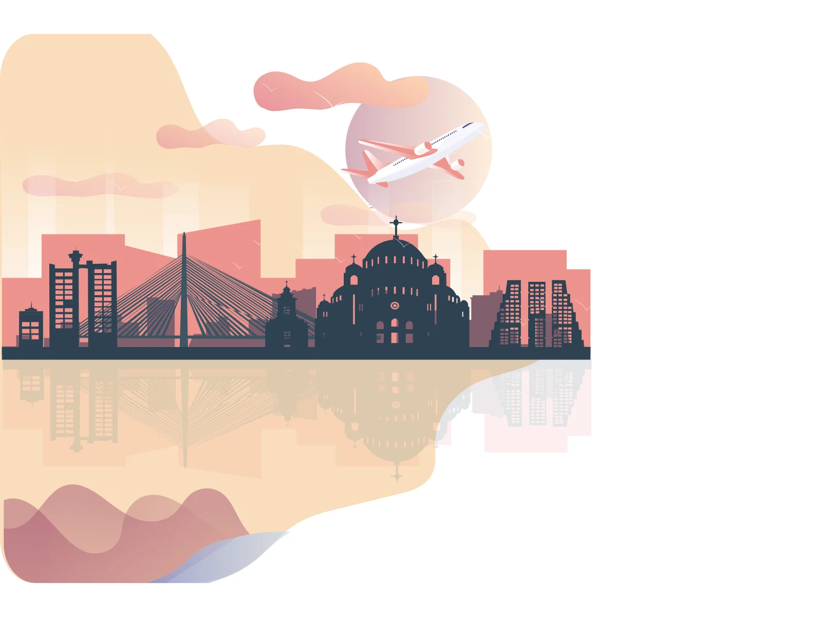Elegant Belgrade City illustration