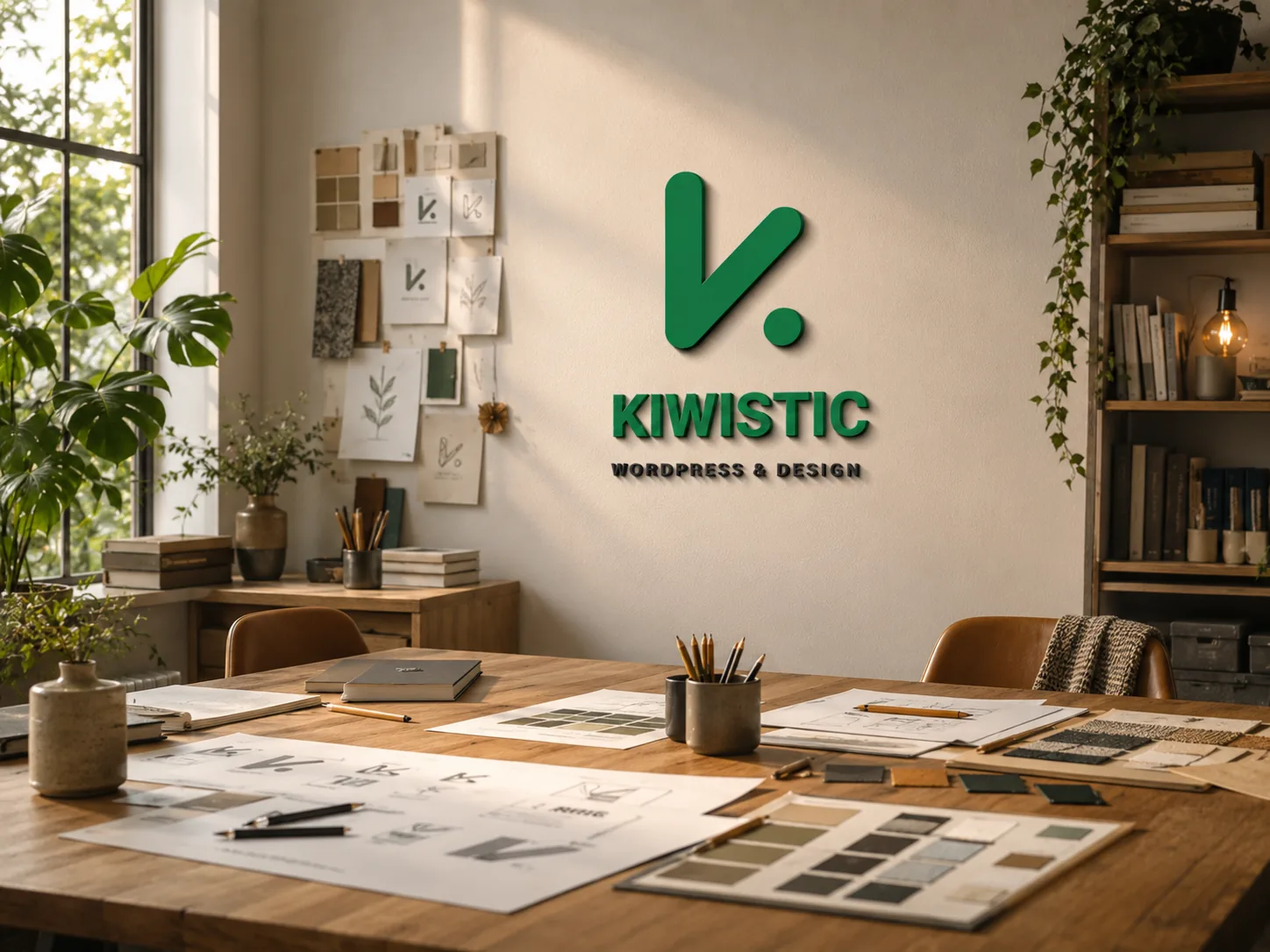 Kiwistic logo mockup