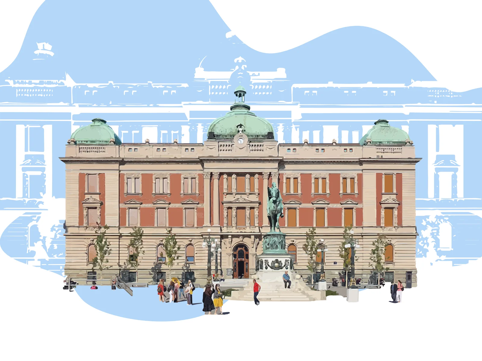 National Museum Belgrade illustration