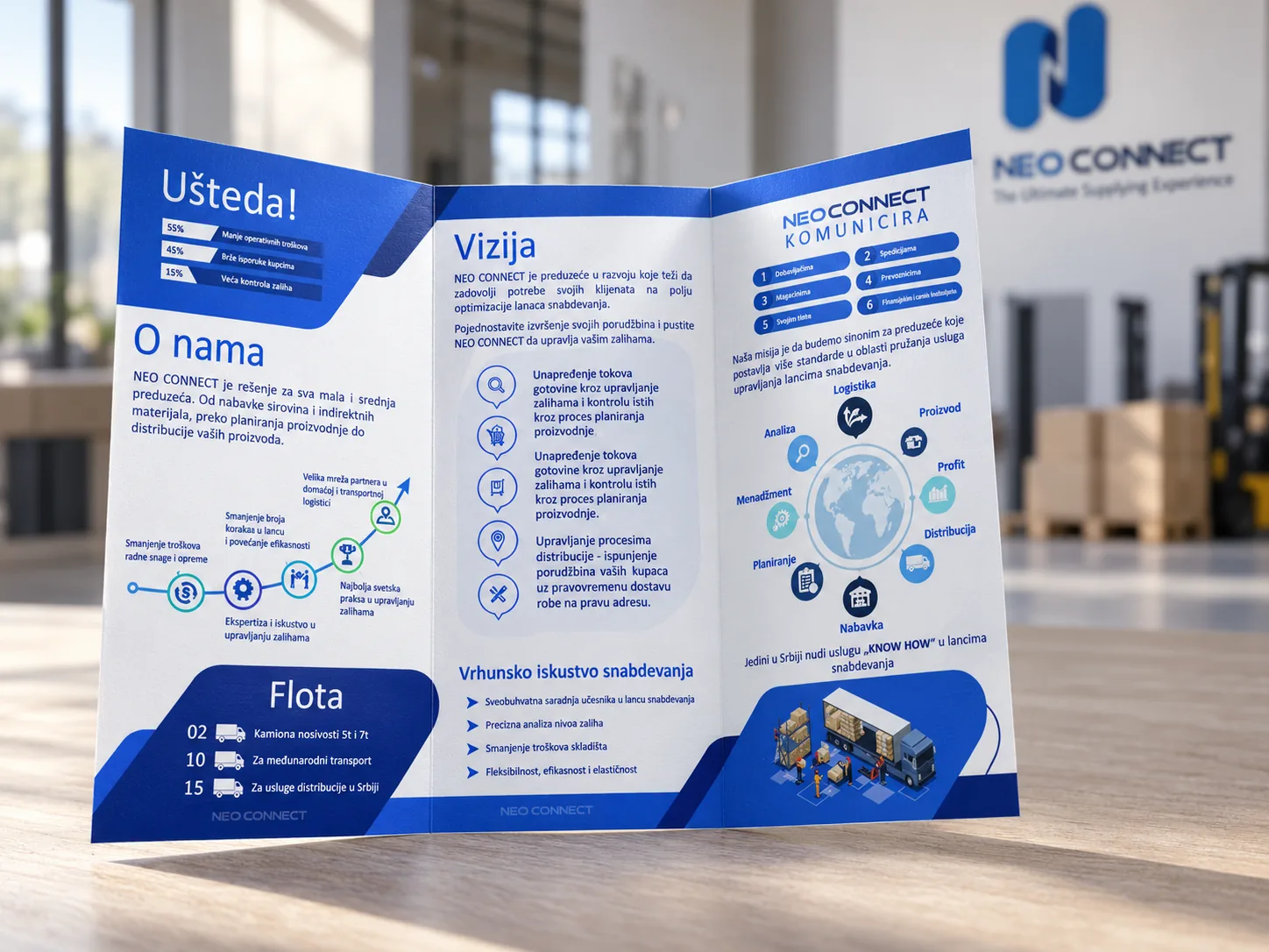 Neo Connect brochure mockup