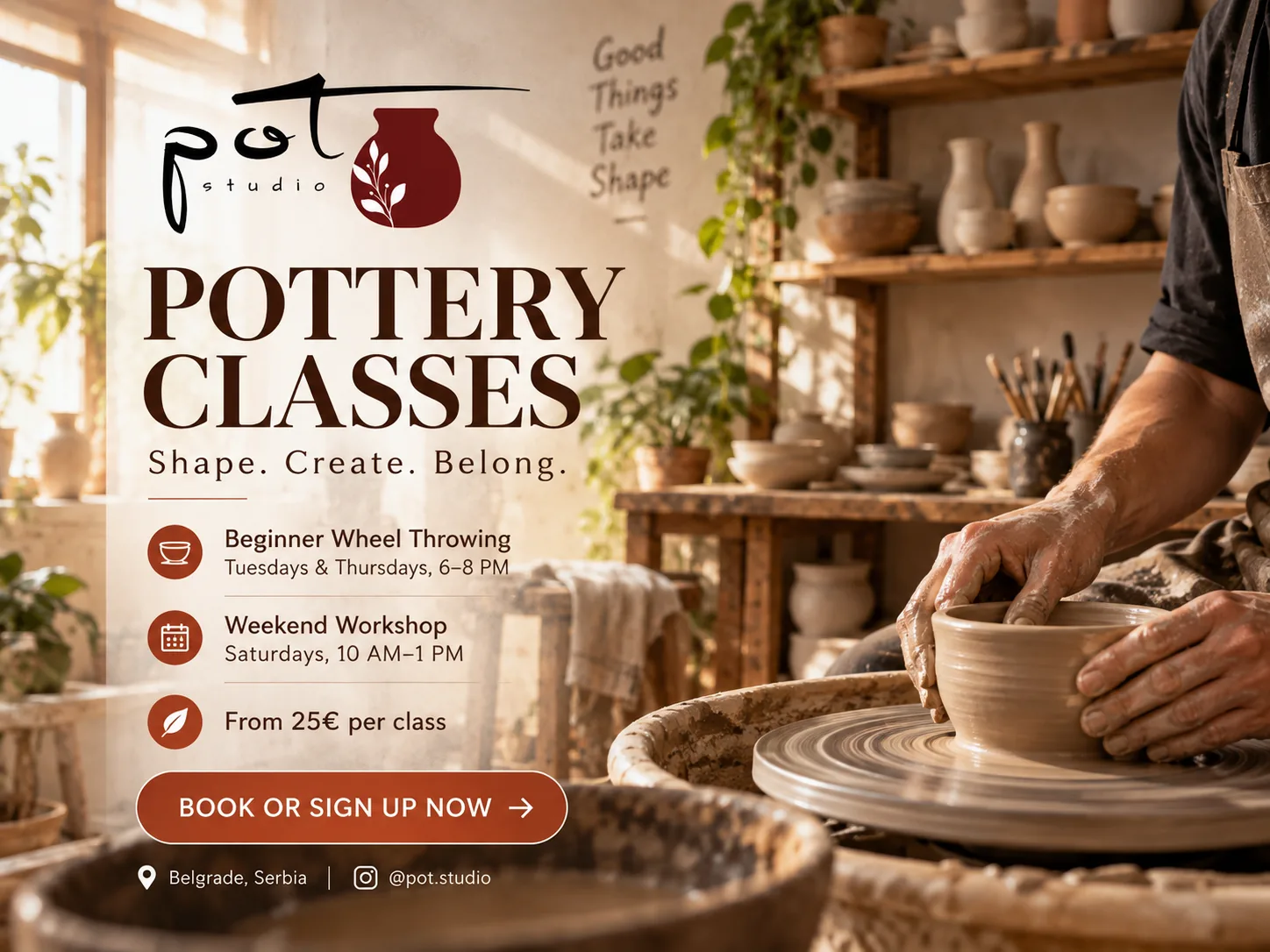 Pot Studio flyer mockup