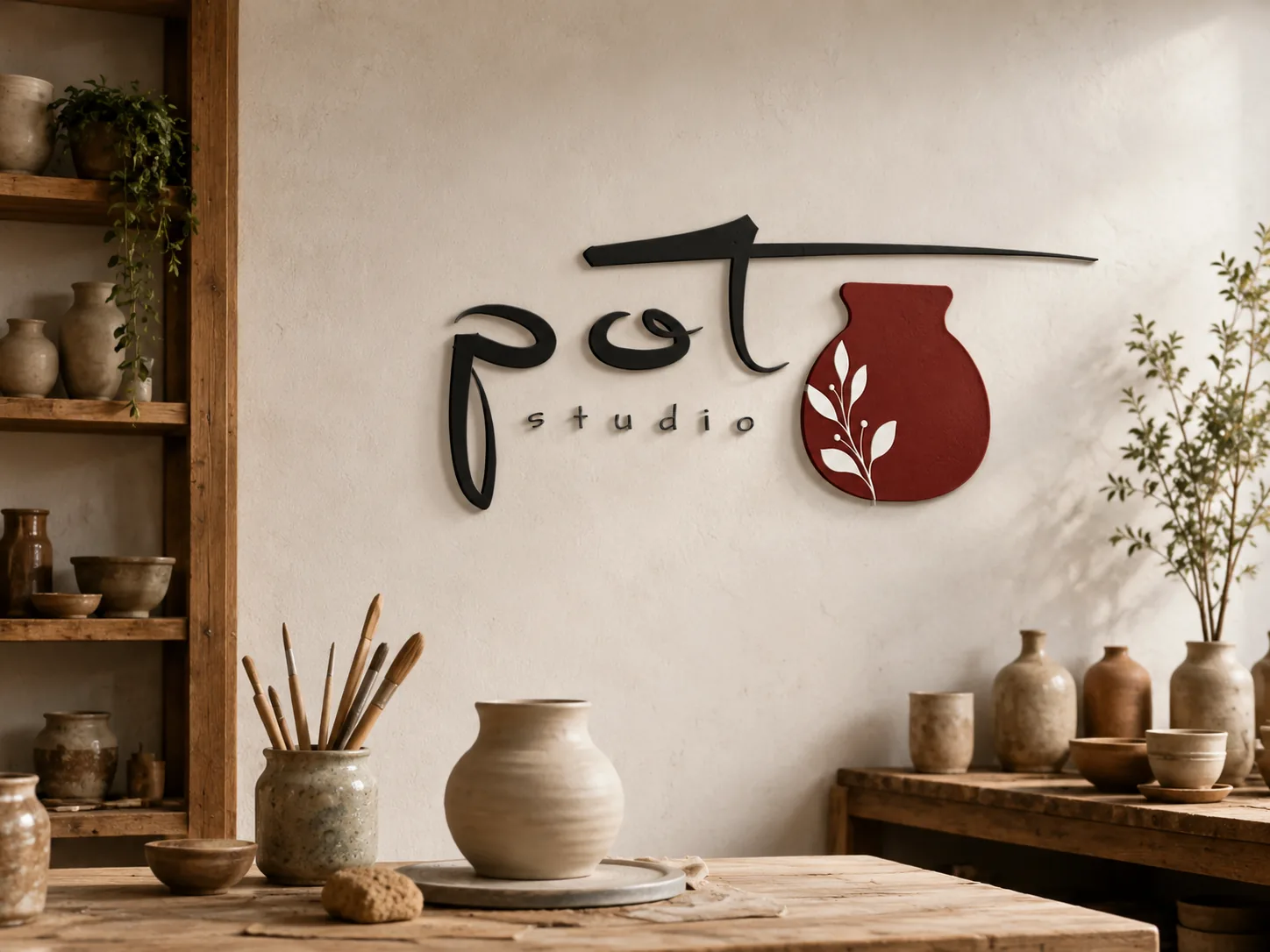 Pot Studio logo mockup
