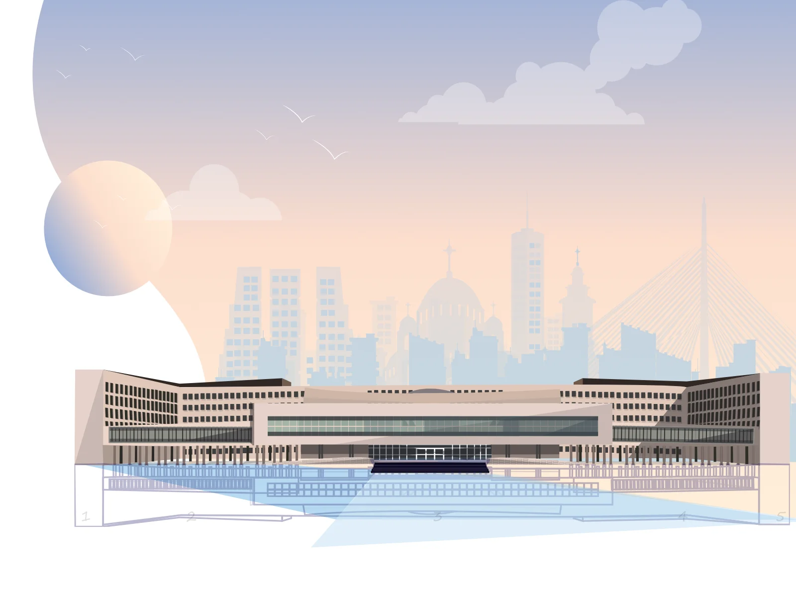 Presidential Palace Belgrade illustration