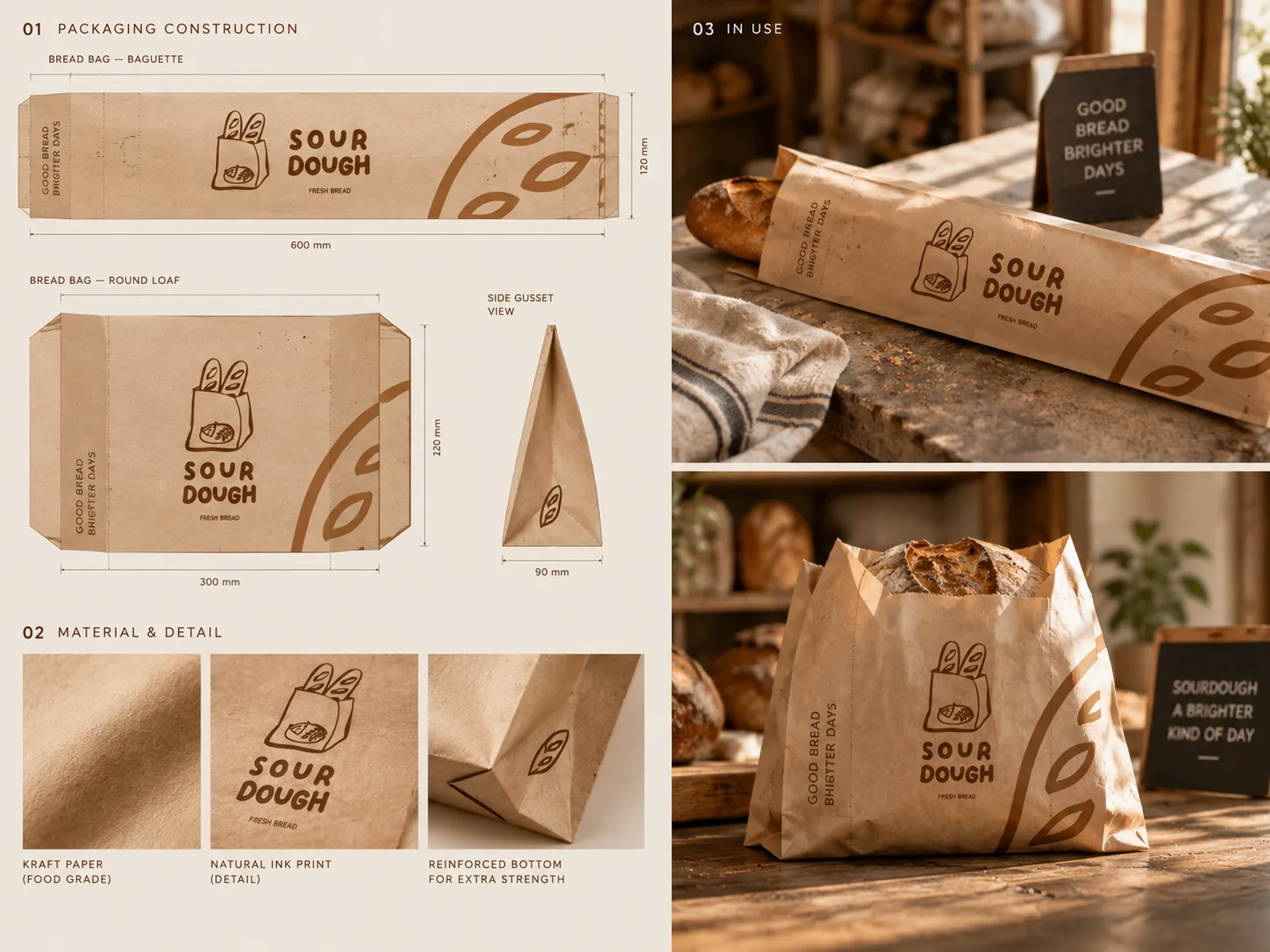 Sourdough Bakery packaging mockup