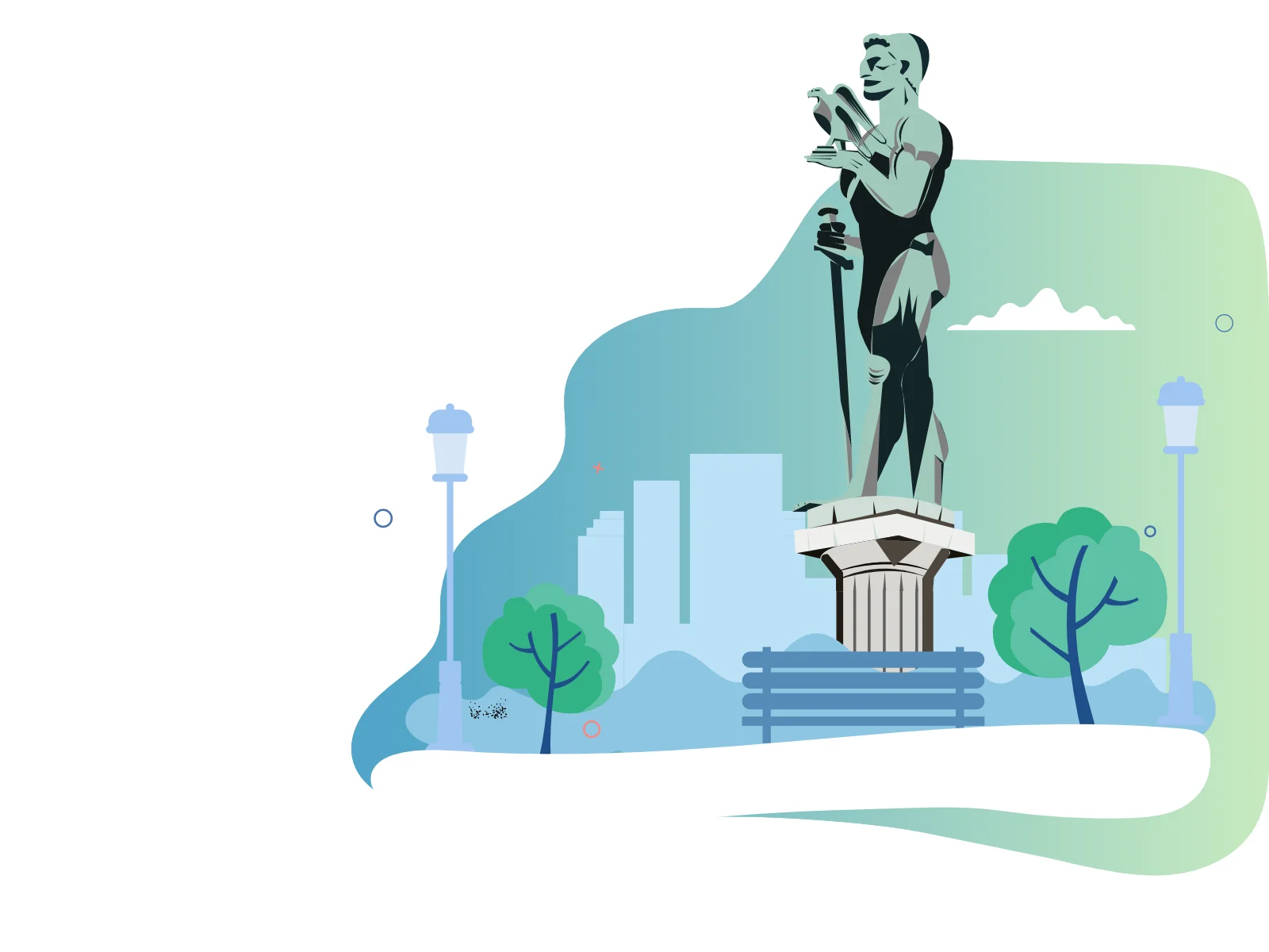 Victor Monument Belgrade illustration