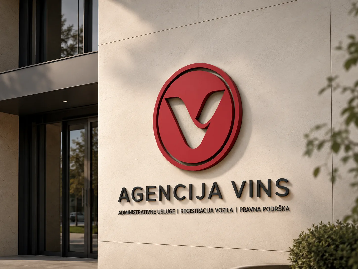 VINS Agency logo mockup