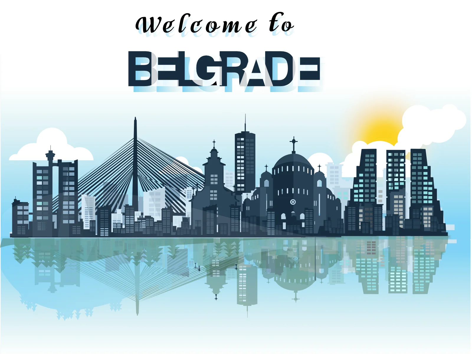 Welcome to Belgrade illustration